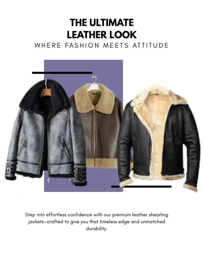 Men's Shearling Leather Jackets & Coats