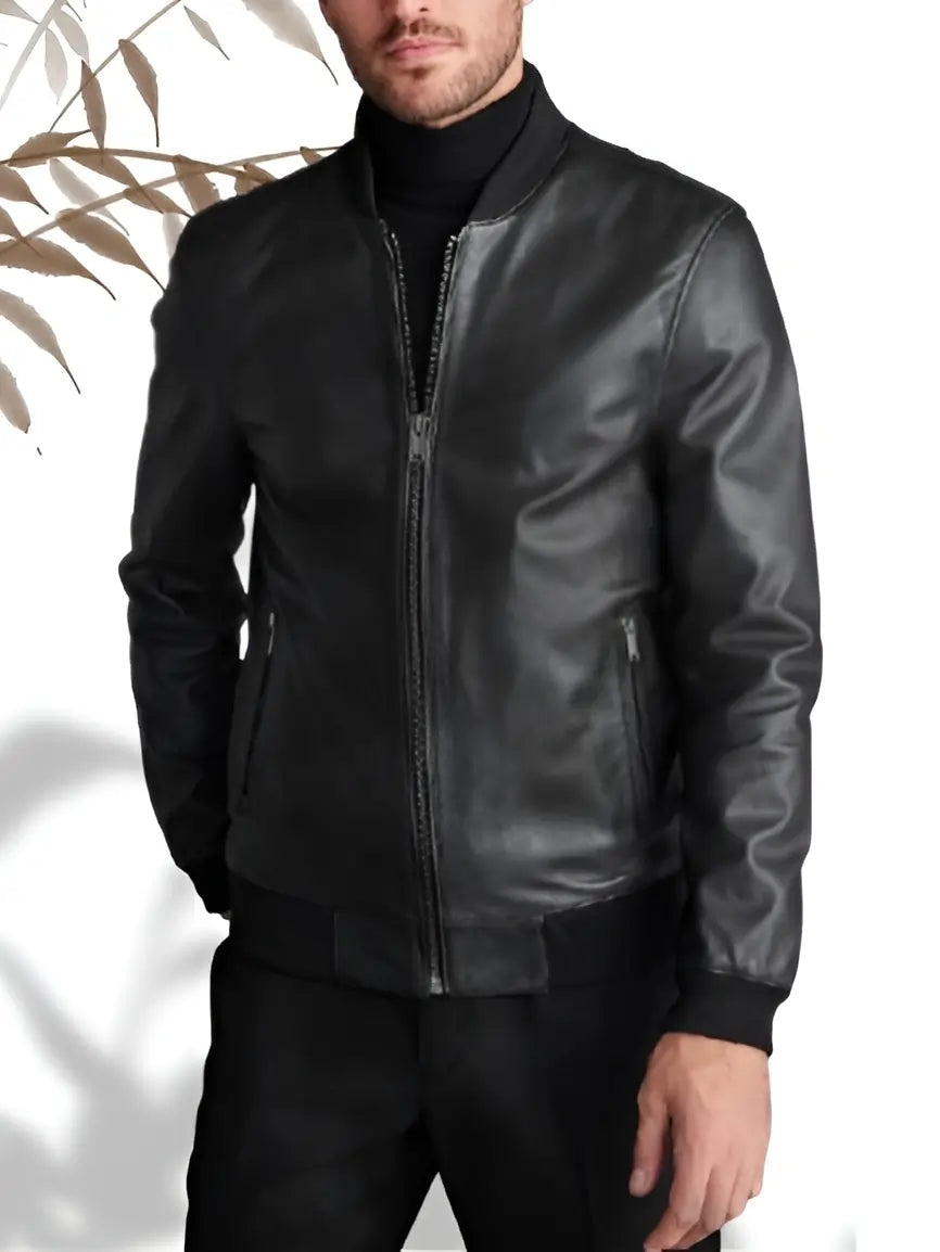 Tanniq Aero Sheepskin Bomber Leather Jacket