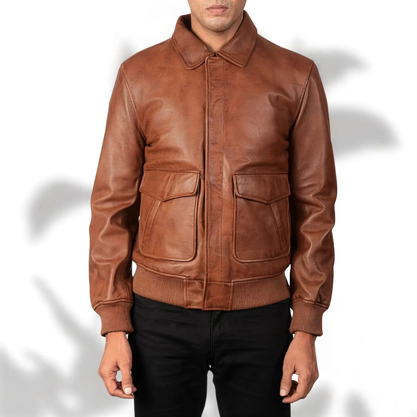 Tanniq Nova Sheepskin Bomber Leather Jacket | Lightweight Modern Fit
