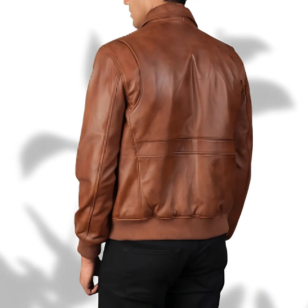 Tanniq Nova Sheepskin Bomber Leather Jacket | Lightweight Modern Fit