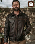 Tanniq Rogue Premium Cowhide Café Racer Leather Jacket