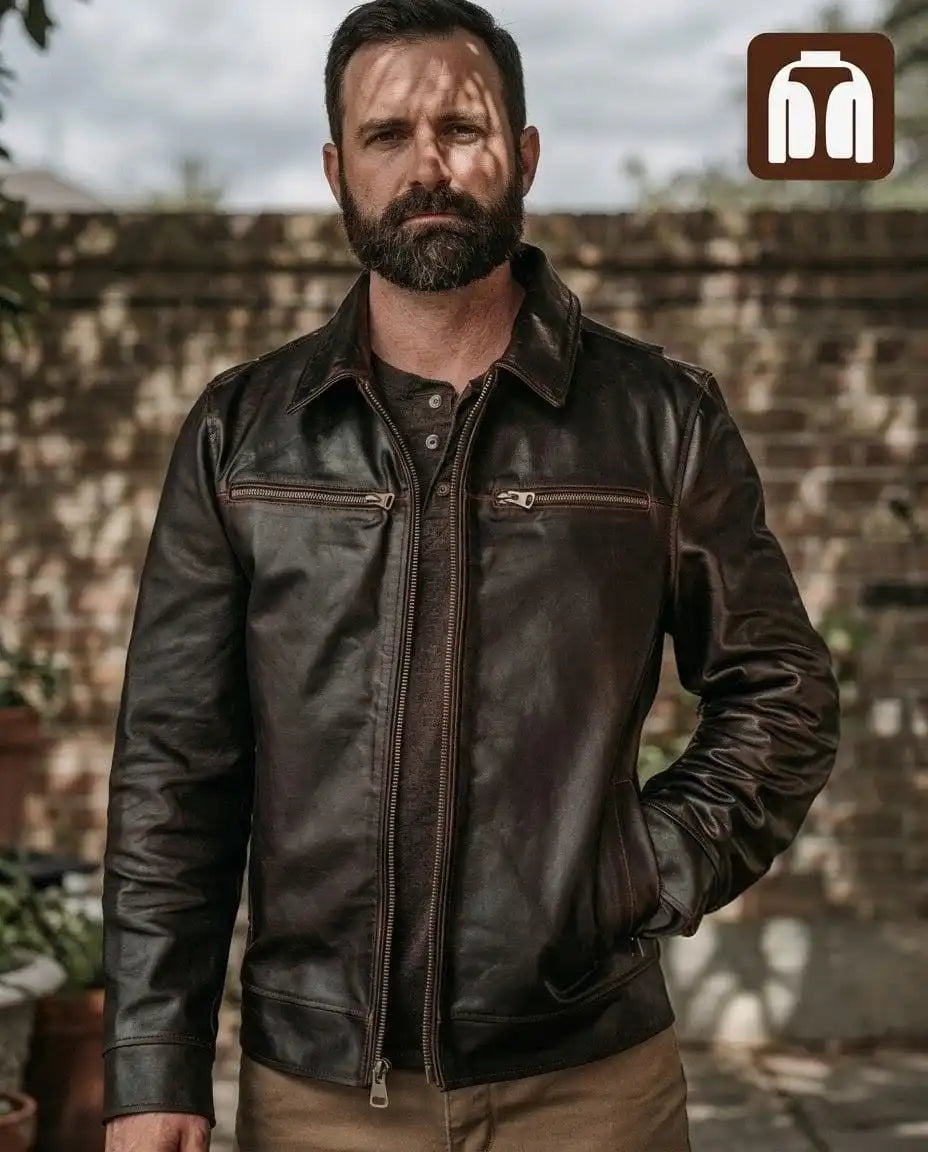 Tanniq Rogue Premium Cowhide Café Racer Leather Jacket