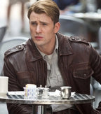 Tanniq Sentinel Sheepskin cafe racer Jacket with Shoulder Epaulettes