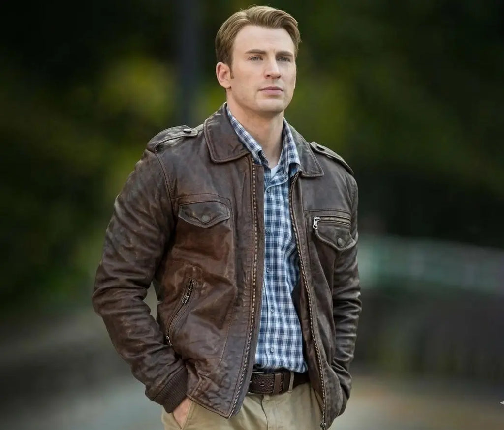 Tanniq Sentinel Sheepskin cafe racer Jacket with Shoulder Epaulettes