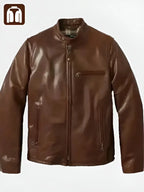 TANNIQ Apex Drift Cowhide Cafe Racer Jacket Modern Style